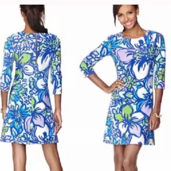 Lilly Pulitzer Charlene Dress Spectrum Blue Lilac Catwalk Dress Size Medium - Picture 6 of 6
